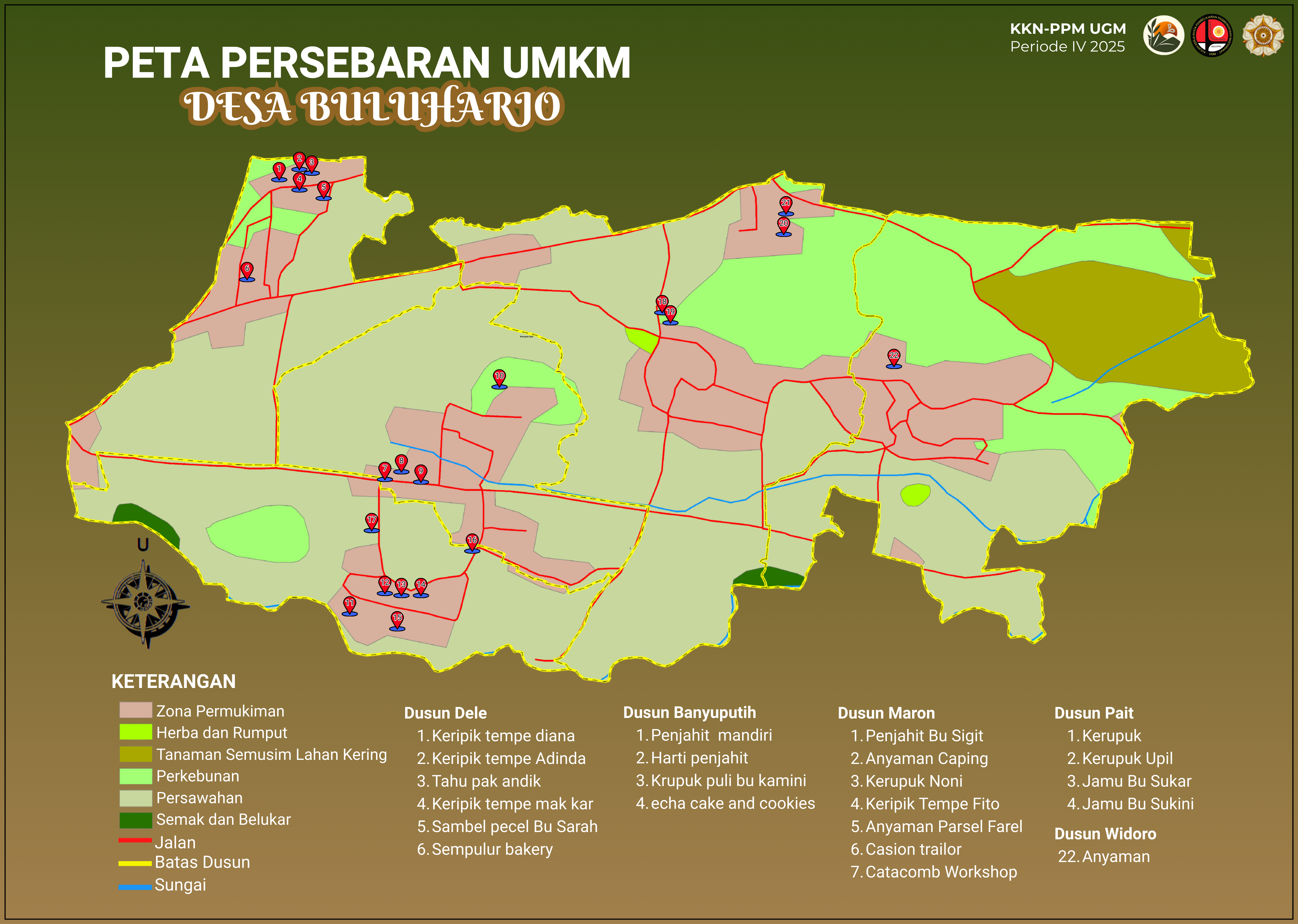 PETA PERSEBARAN UMKM UNTUK PENGEMBANGAN POTENSI EKONOMI LOKAL DI DESA BULUHARJO